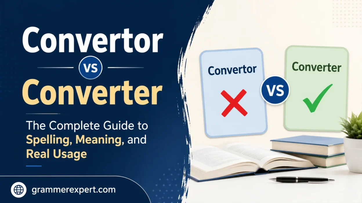Convertor vs Converter The Complete Guide to Spelling