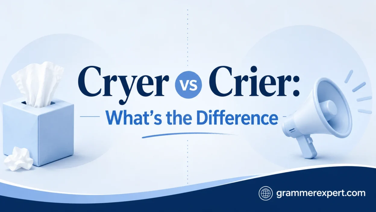 Cryer vs Crier: What's the Difference