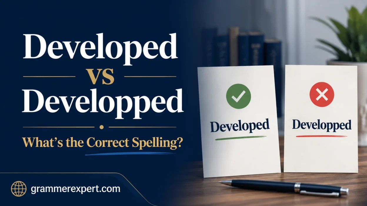 Developed vs Developped What’s the Correct Spelling
