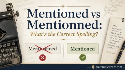 Mentioned vs Mentionned: What’s the Correct Spelling?
