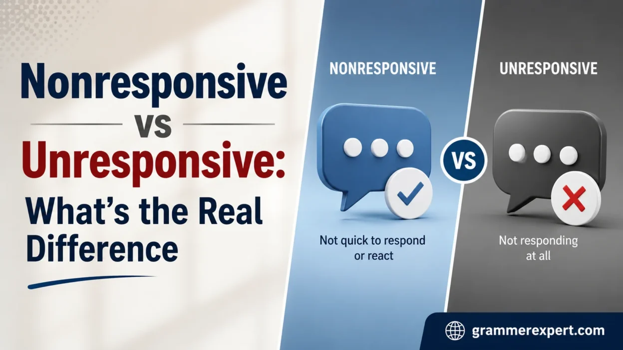 Nonresponsive vs Unresponsive: What’s the Real Difference 