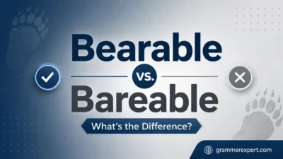 Bearable vs. Bareable What's the Difference?