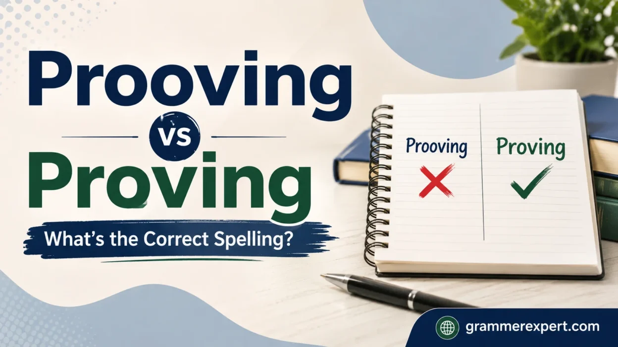 Prooving vs Proving What's the Correct Spelling?