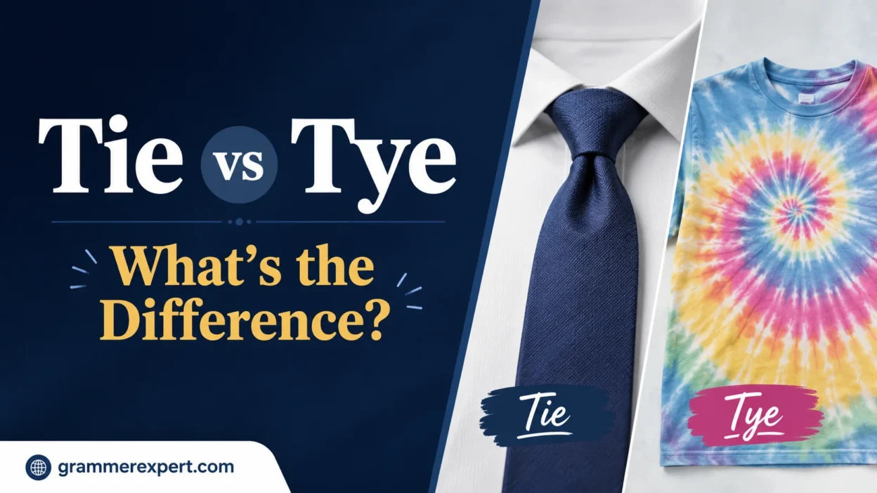 Tie vs Tye What's the Difference?