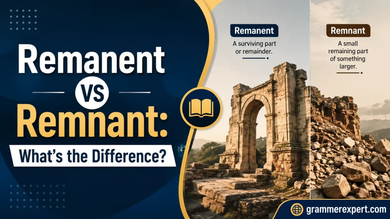Remanent vs Remnant: What's the Difference?