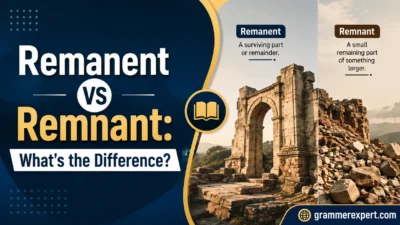Remanent vs Remnant: What's the Difference?