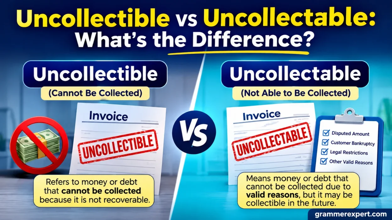 Uncollectible vs Uncollectable: What’s the Difference?
